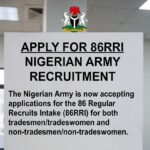 Apply for 86RRI Nigerian Army Recruitment