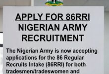 Apply for 86RRI Nigerian Army Recruitment
