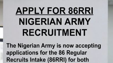 Apply for 86RRI Nigerian Army Recruitment
