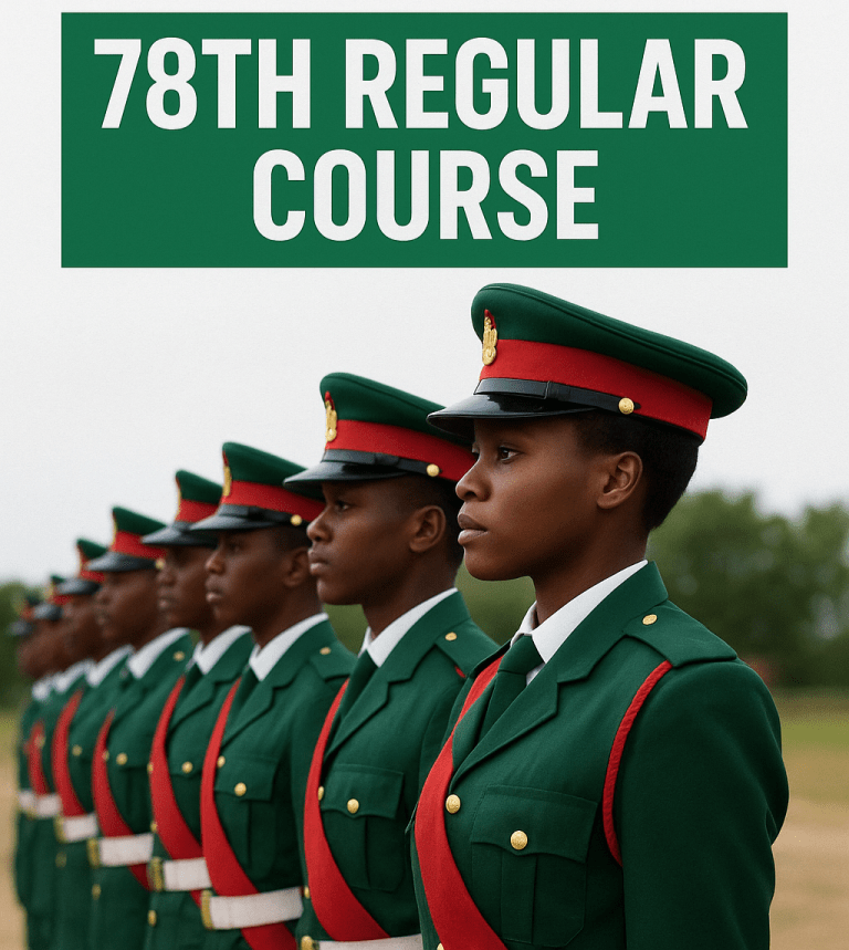 Nigerian Defence Academy Application Portal for 78th Regular Course