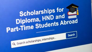 Scholarships for Diploma, HND and Part-Time Students Abroad