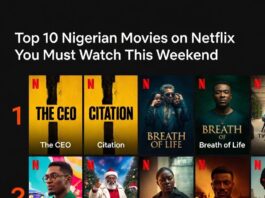 Top 10 Nigerian Movies on Netflix You Must Watch This Weekend.