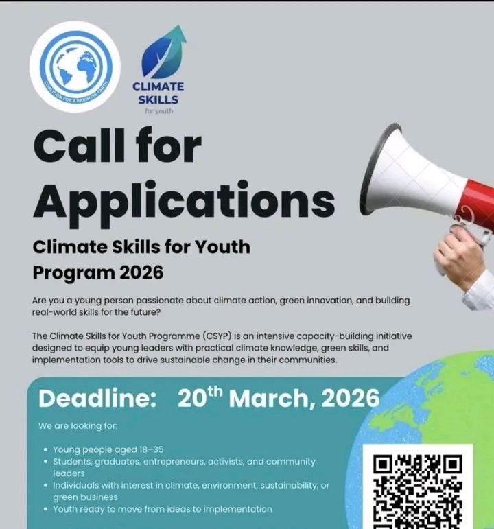 Call for Applications Climate Skills for Youth Programme 2026 CSYP