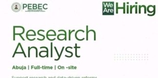 PEBEC Recruitment 2026: Research Analyst Vacancy in Abuja