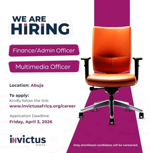 Call for Application: Vacancies with Invictus Africa in Abuja