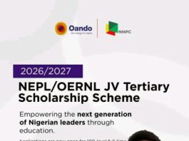 NEPL/OERNL JV Tertiary Scholarship Scheme (2026/2027)