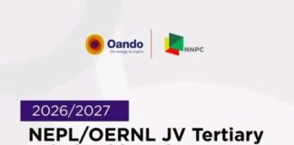NEPL/OERNL JV Tertiary Scholarship Scheme (2026/2027)