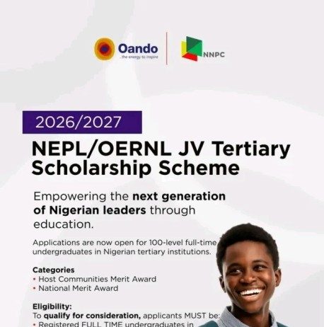 NEPL/OERNL JV Tertiary Scholarship Scheme (2026/2027)