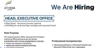 Call For Application: Jobs At The Athena Centre