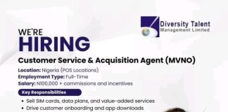 Call For Application: Diversity Talent Management Limited is hiring
