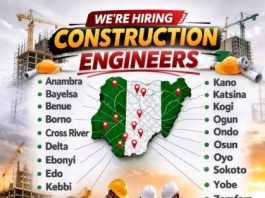 Apply Now: 20 LGA-Based Construction Engineer Jobs at Nina Jojer Limited in Nigeria