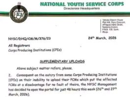 NYSC Reopens Registration Portal for 48 Hours – Important Update for Prospective Corps Members (PCMs)
