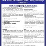 NDDC Foreign Master’s Postgraduate Scholarship 2026/2027