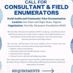Dorothy Njemanze Foundation Recruitment 2026: Apply for Research Consultant and Field Enumerator Positions Dorothy Njemanze Foundation Recruitment 2026: Apply for Research Consultant and Field Enumerator Positions