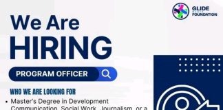 Program Officer Job at Glide Media Foundation (Abuja) – Apply Before April 10, 2026