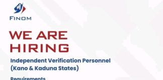 Finom Group Recruitment 2026 – Independent Verification Personnel (Kaduna & Kano States)