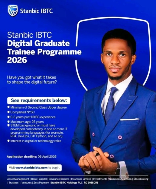 Stanbic IBTC Digital Graduate Trainee Programme