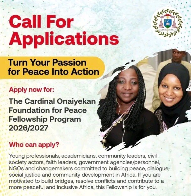 COFP Opens Applications for 2026/2027 Peacebuilding Fellowship for African Leaders