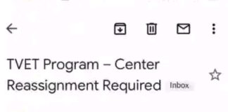 TVET Batch B 2026: Centre Reassignment Update—Affected Applicants Urged to Act Quickly