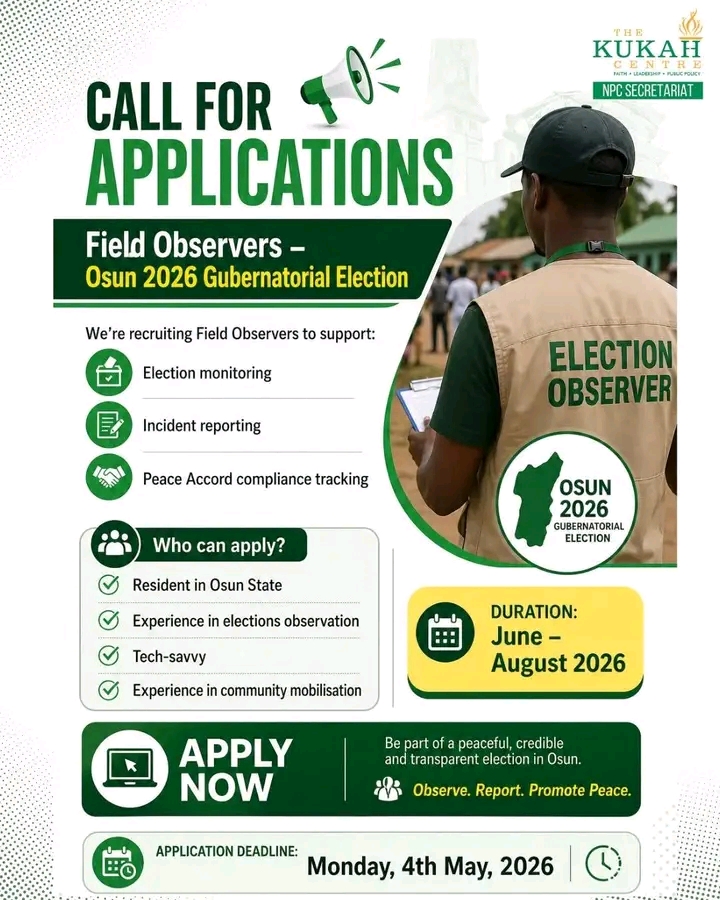 TKC Hiring Election Field Observers in Osun State
