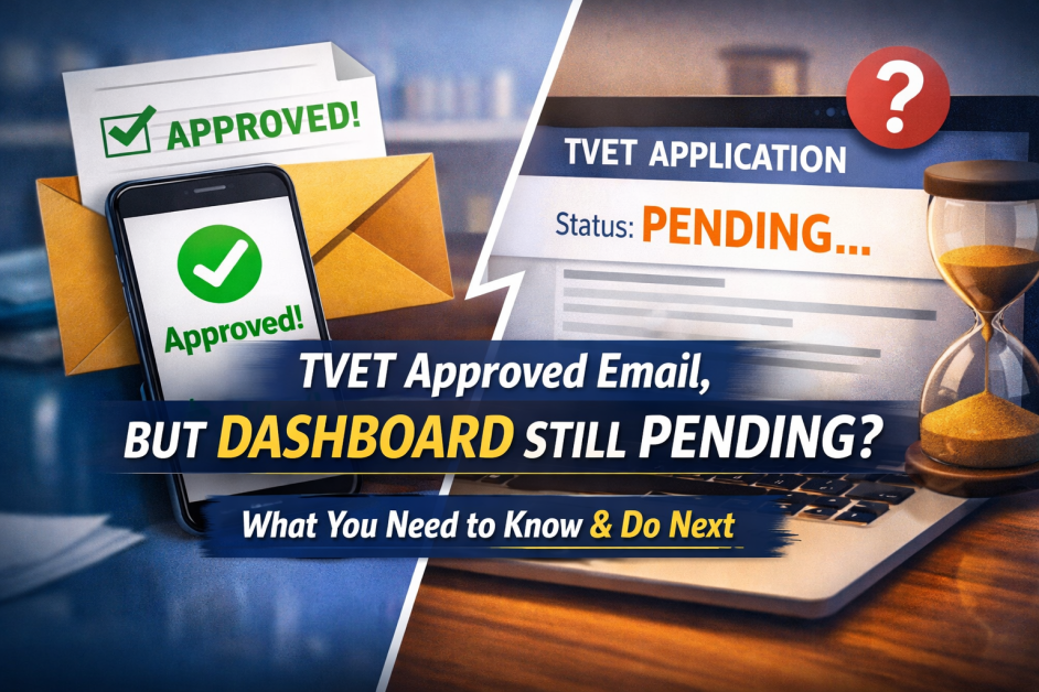 TVET Approval Email Received but Dashboard Still Pending? Here’s What It Means and What to Do
