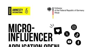 Amnesty International Nigeria Opens Applications for Micro-Influencers Cohort 2026