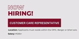 Customer Care Representative Job in Lagos – ₦120,000 Salary | Apply Now