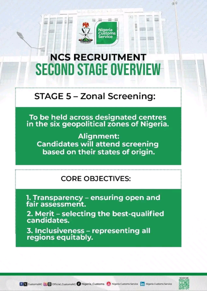 Nigeria Customs Screening 2026: Announces Screening Across Six Geo-Political Zones