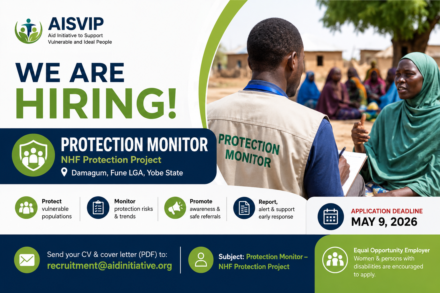 AISVIP Recruitment 2026: Protection Monitor Job Opening in Yobe State