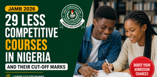 JAMB 2026: 29 Courses With Low Competition and Their Expected Cut-Off Marks