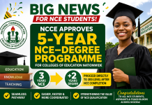 NCCE Approves 5-Year NCE-to-Degree Programme for Colleges of Education in Nigeria