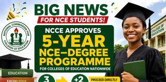 NCCE Approves 5-Year NCE-to-Degree Programme for Colleges of Education in Nigeria