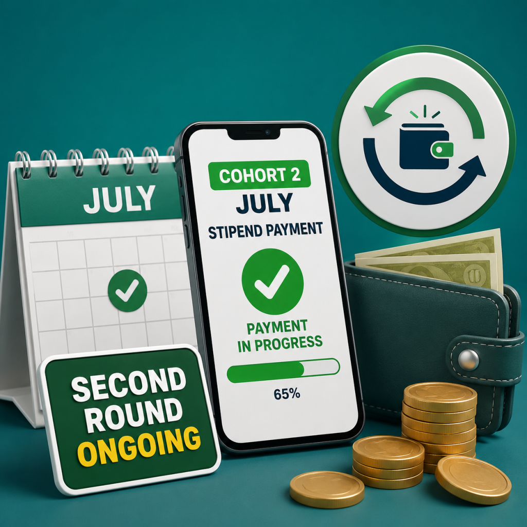 TVET Cohort 2 July Stipend Payment Update