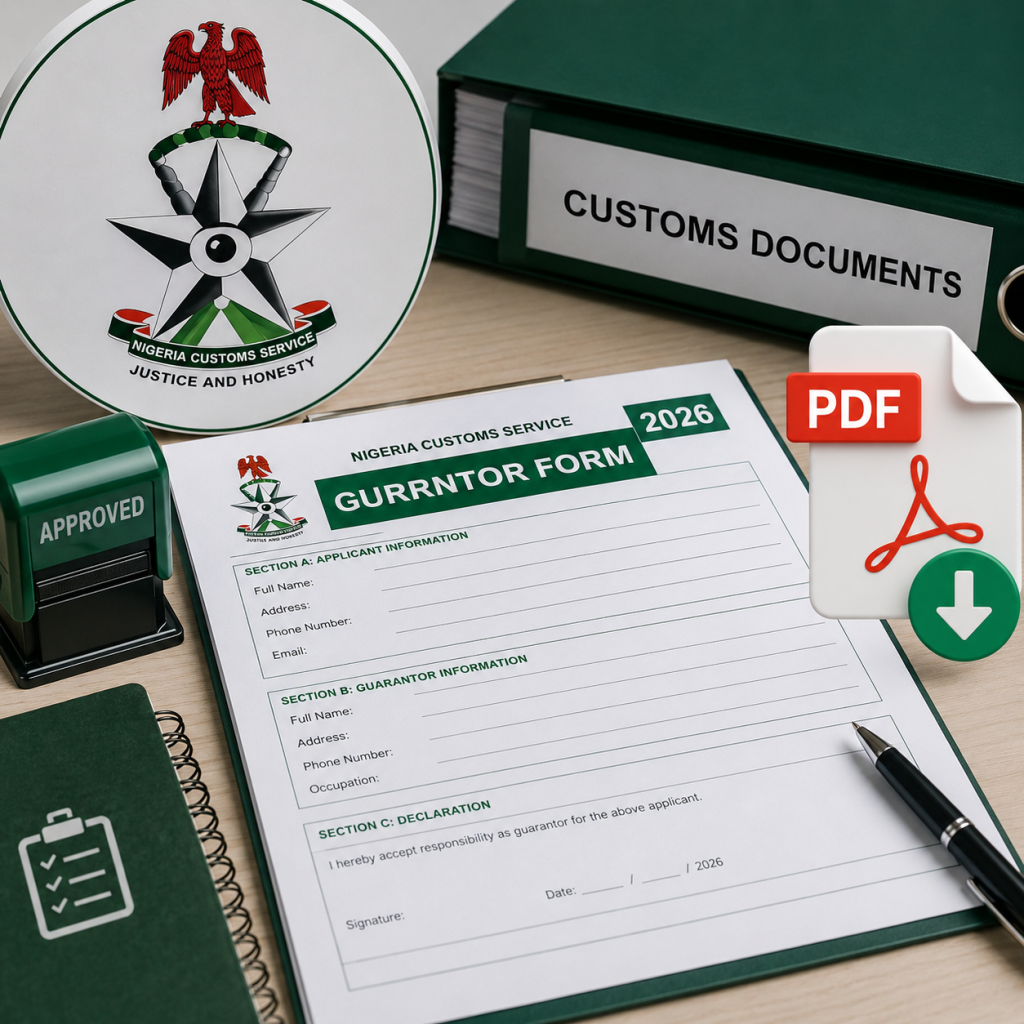 Nigeria Customs Service Guarantor Form 2026: Download Free PDF and How to Fill It