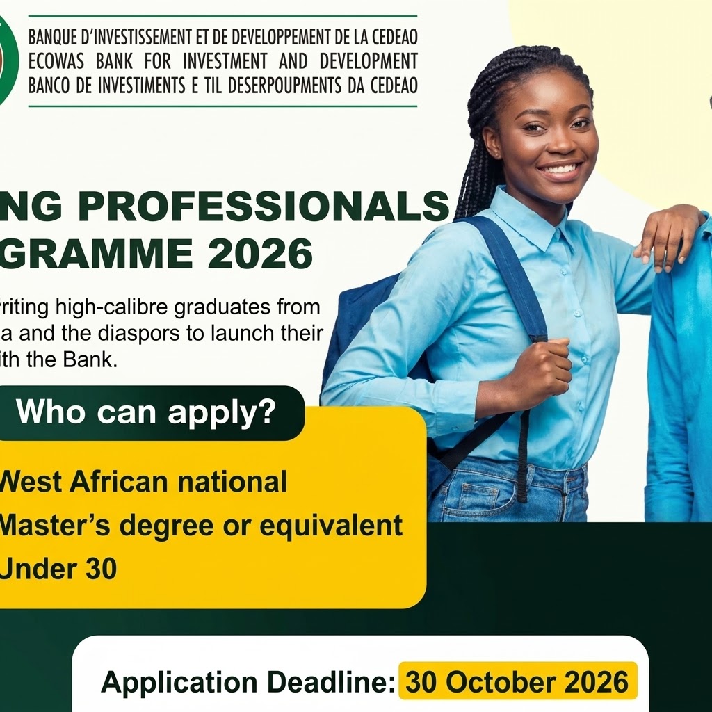 ECOWAS Bank for Investment and Development Young Professionals Recruitment Programme 2026