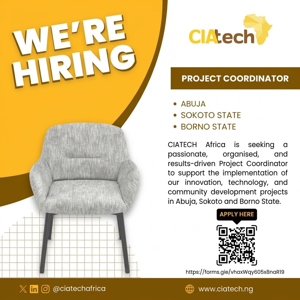 Project Coordinator Job Opportunities Across Nigeria at CIATECH Africa